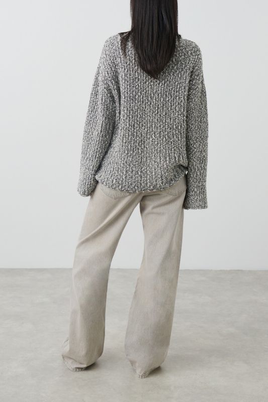 slub knitted sweater