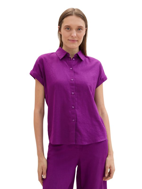 shortsleeve blouse with linen