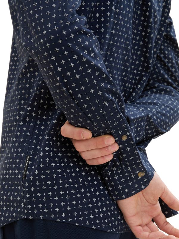 Poplin Hemd mit Print