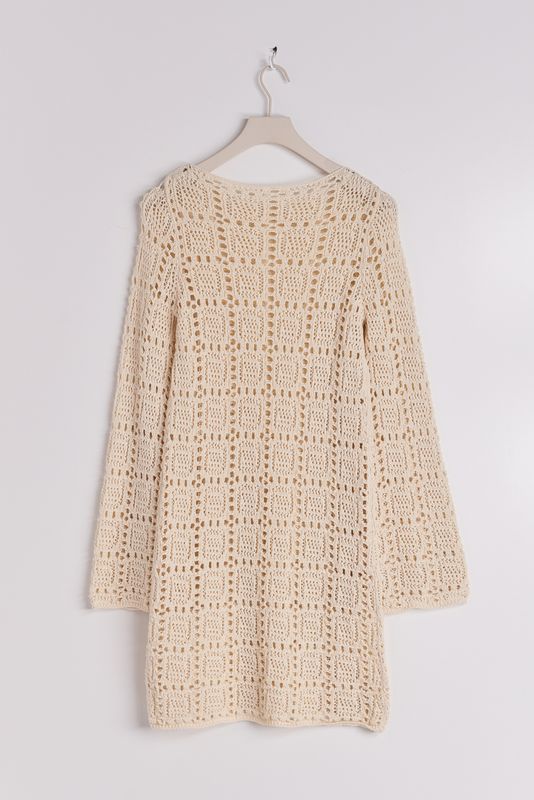 Open work knitted dress