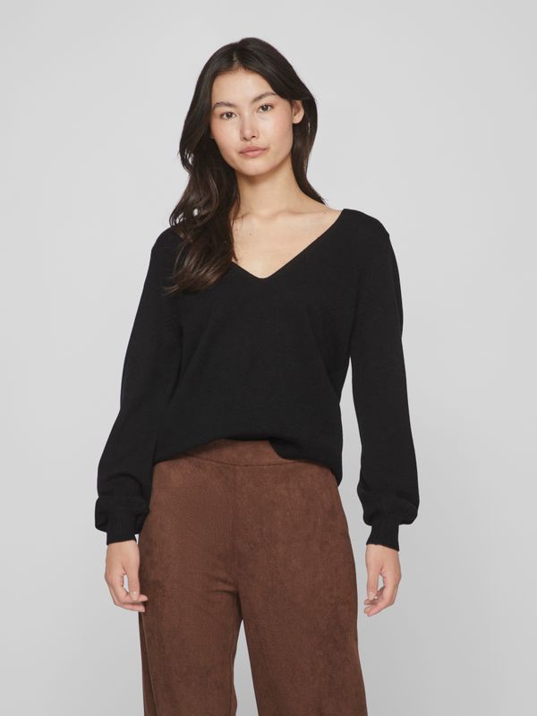 VIRIL REV V-NECK L/S KNIT TOP - NOOS