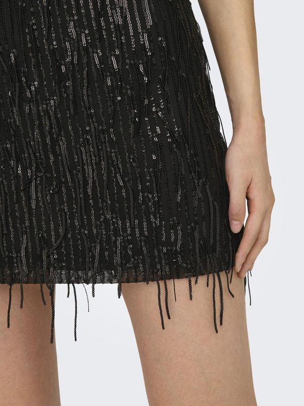 ONLSPACY SHORT SEQUINS SKIRT WVN