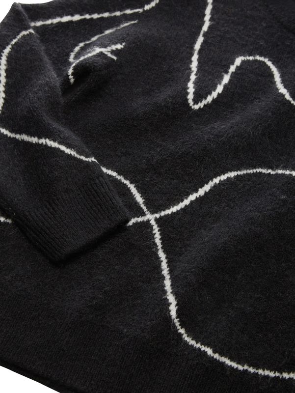 oversize jacquard knit