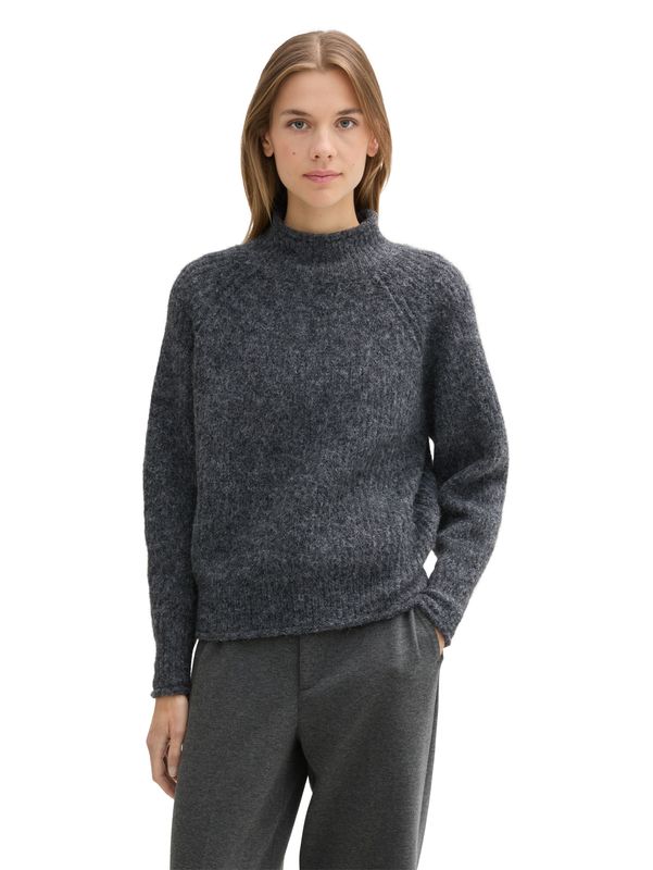 Relaxed Pullover mit Stehkragen