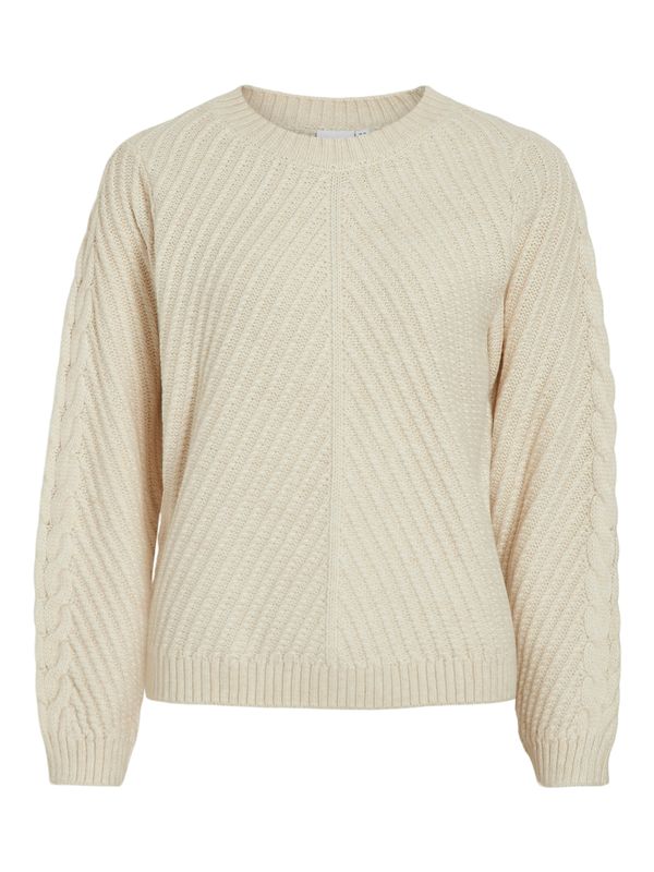 VIERIN L/S O-NECK CABLE KNIT TOP/BF