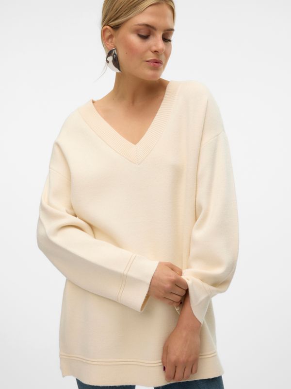 VMGOLD PIPING LS V-NECK LONG PULL. GA