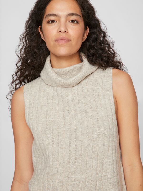 VIBELUNA HIGH NECK S/L KNIT VEST-NOOS