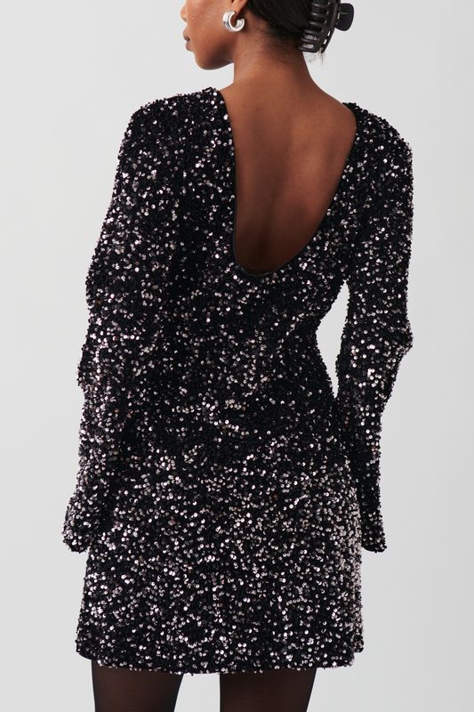 Loose sequin mini dress