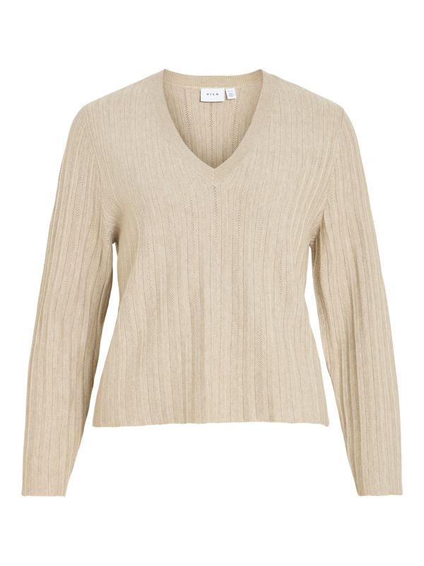 VIAVIVA V-NECK L/S KNIT TOP