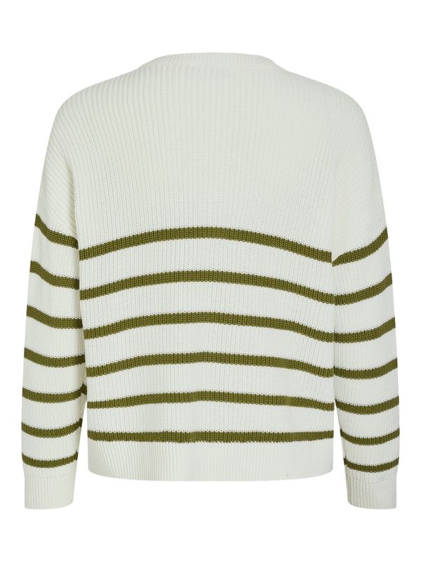 VICHING O-NECK L/S STRIPE KNIT TOP/R