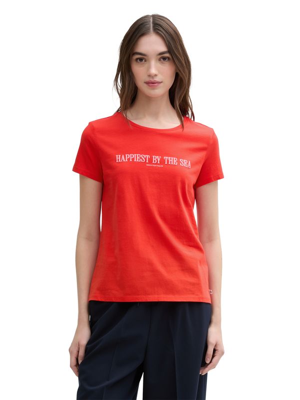 Basic T-Shirt mit Print