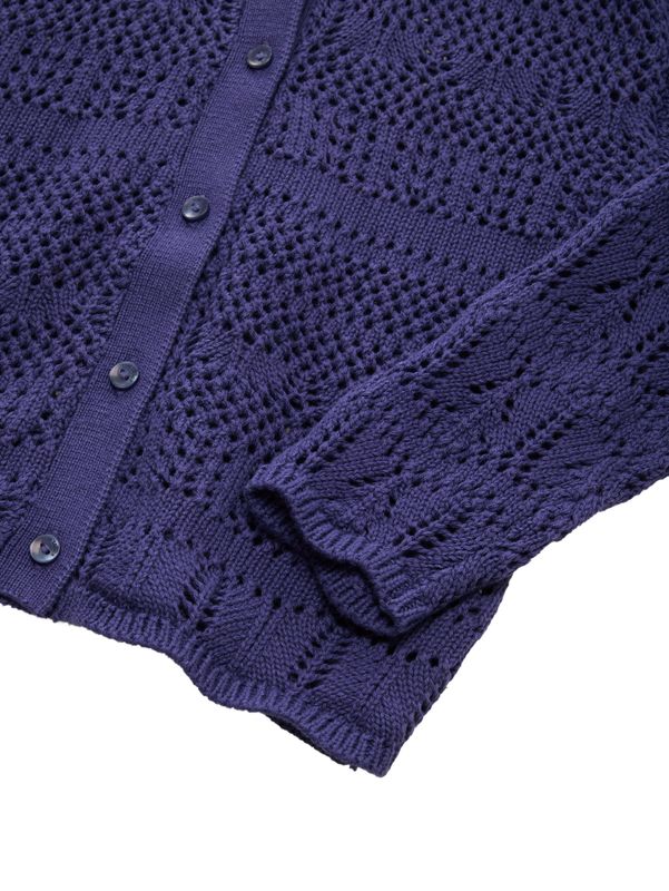 Cardigan mit Lochmuster