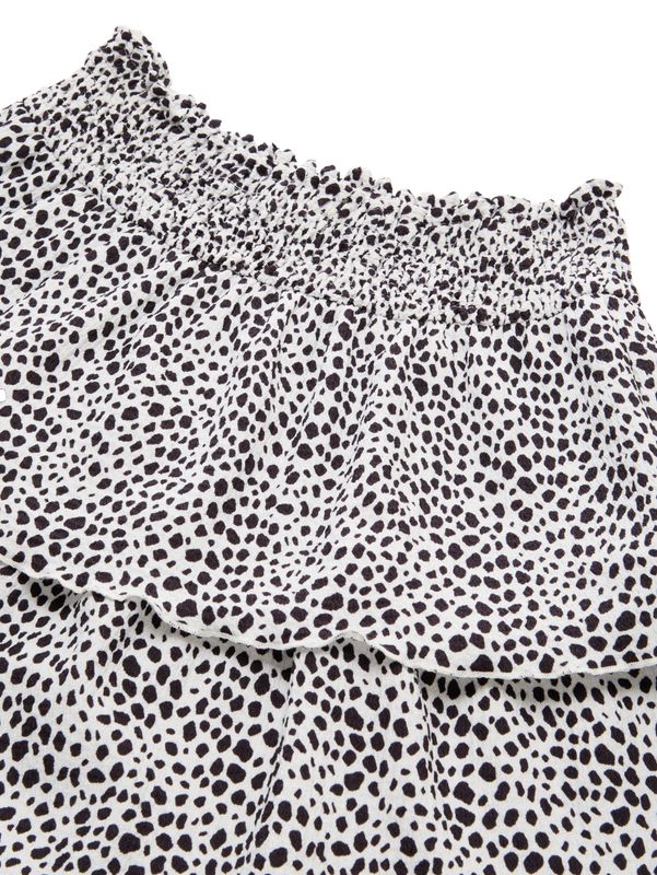 Mini Volant-Rock mit Muster