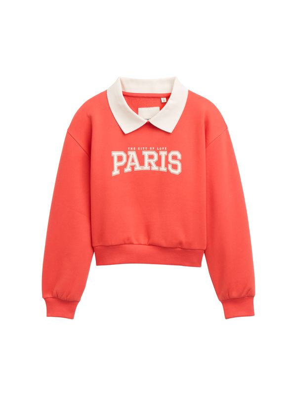Cropped Sweatshirt mit Kragen