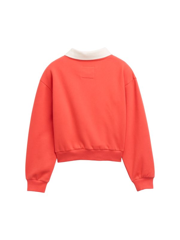 Cropped Sweatshirt mit Kragen