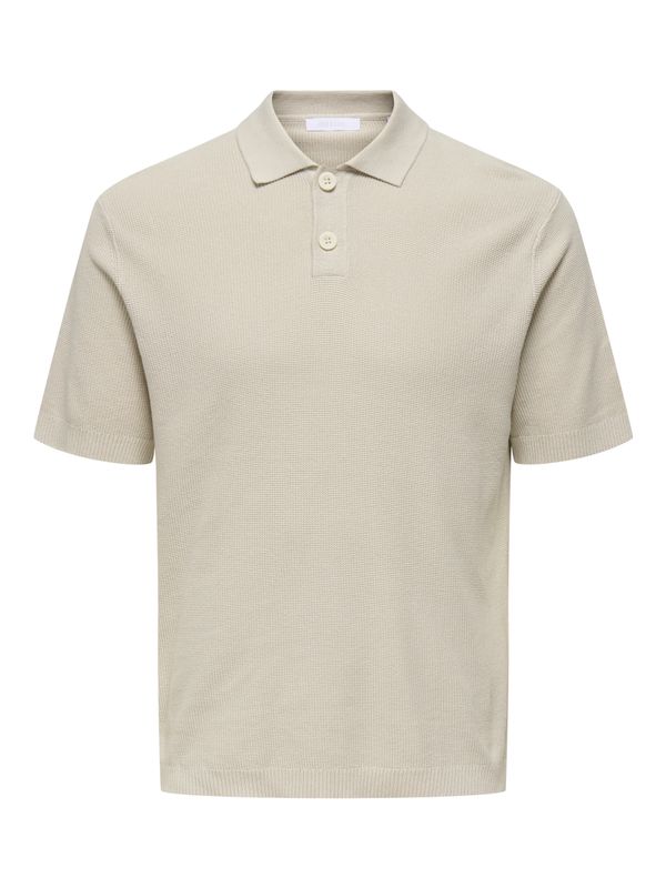 ONSTONY REG 12 SS WAFFLE POLO KNIT