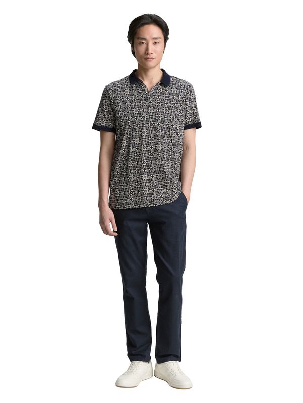 Jersey Poloshirt mit Print