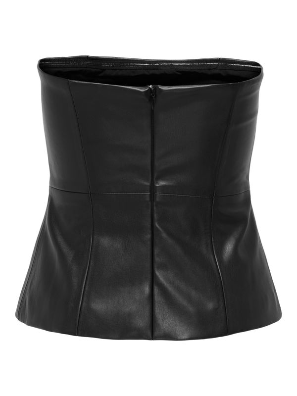 ONLSTORY FAUX LEATHER TUBE TOP PNT