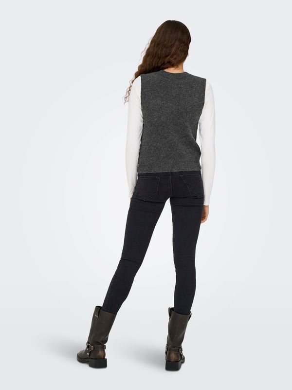 ONLRENATA LIFE SL O-NECK PEARL VEST KNT