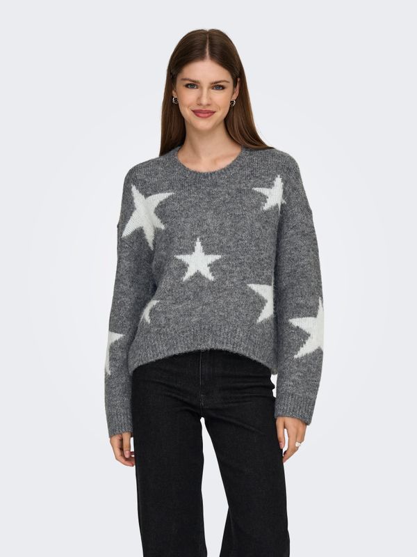 ONLAZU LS STAR O-NECK KNT