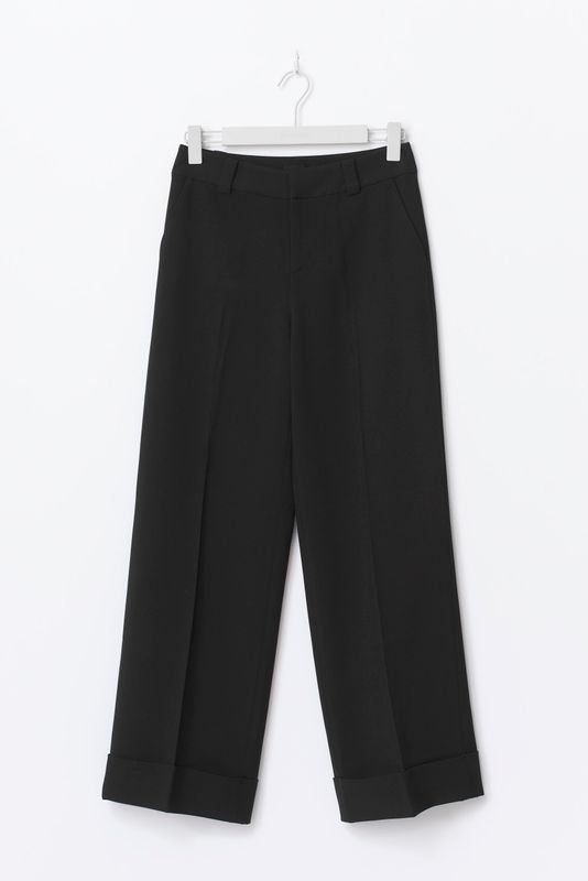 Mid waist wide trousers