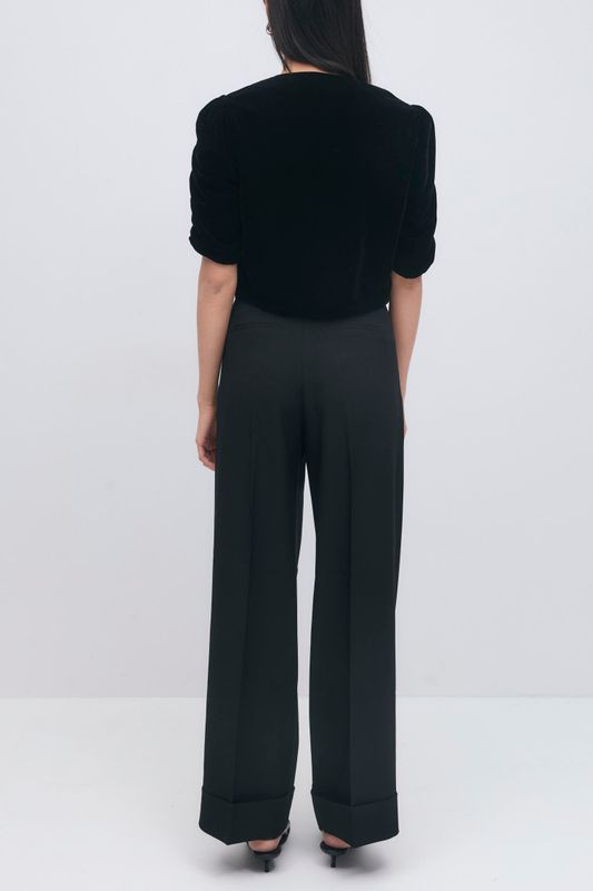 Mid waist wide trousers