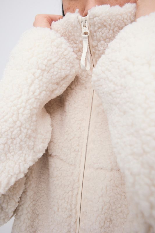 Pile zip jacket