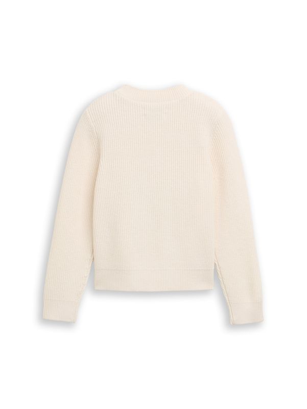 Cropped Strickpullover mit Wendepailletten