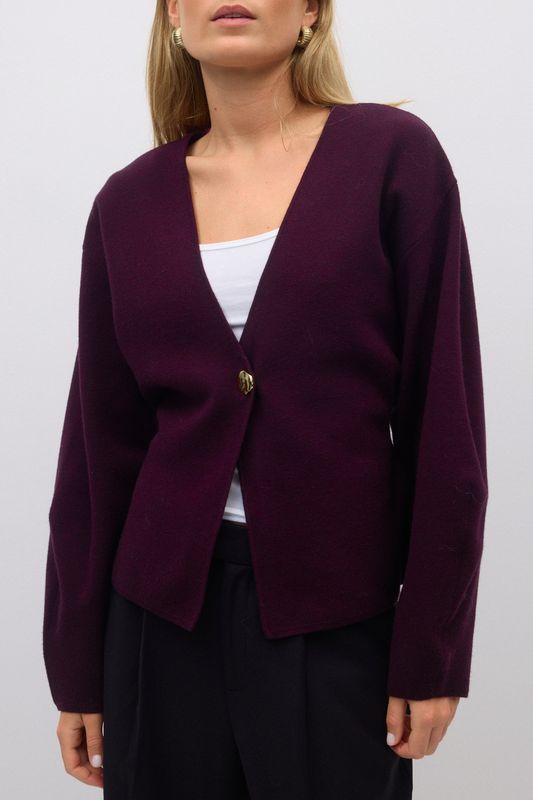 shaped knitted cardigan