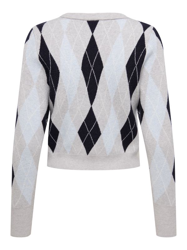 ONLIBI LS CHECK O-NECK CC KNT