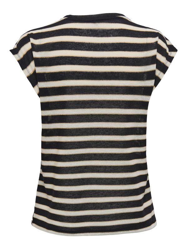 ONLFINE S/S V-NECK SHINE TOP JRS