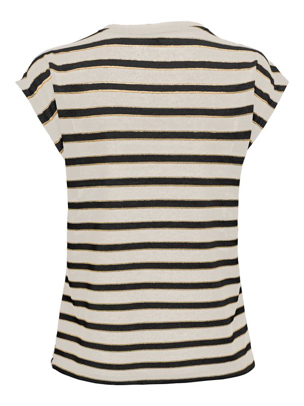 ONLFINE S/S V-NECK SHINE TOP JRS