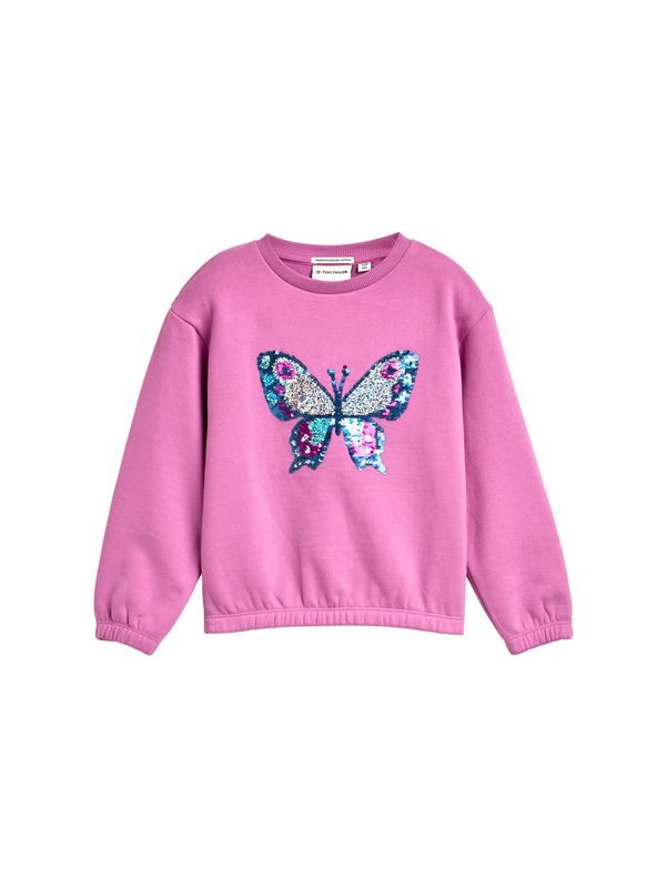 Cropped Sweatshirt mit Wendepailletten