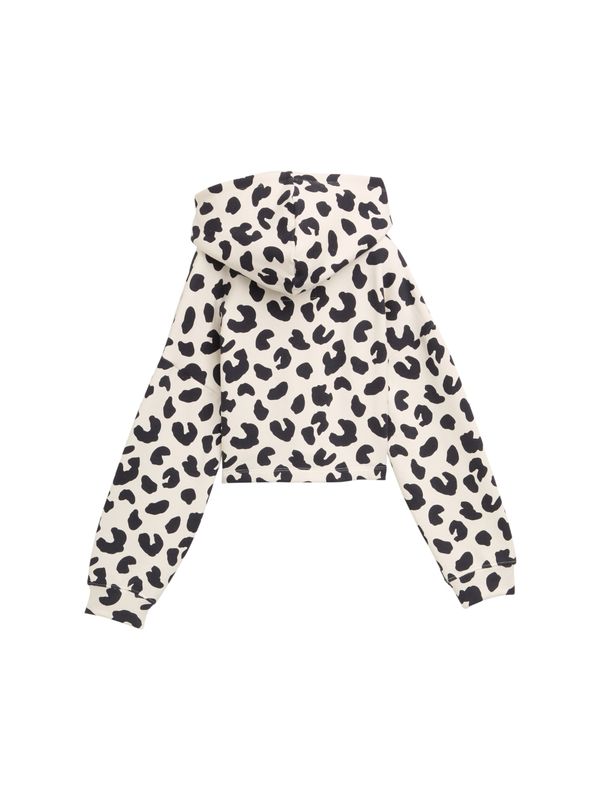Cropped Hoodie Sweatshirt mit Muster