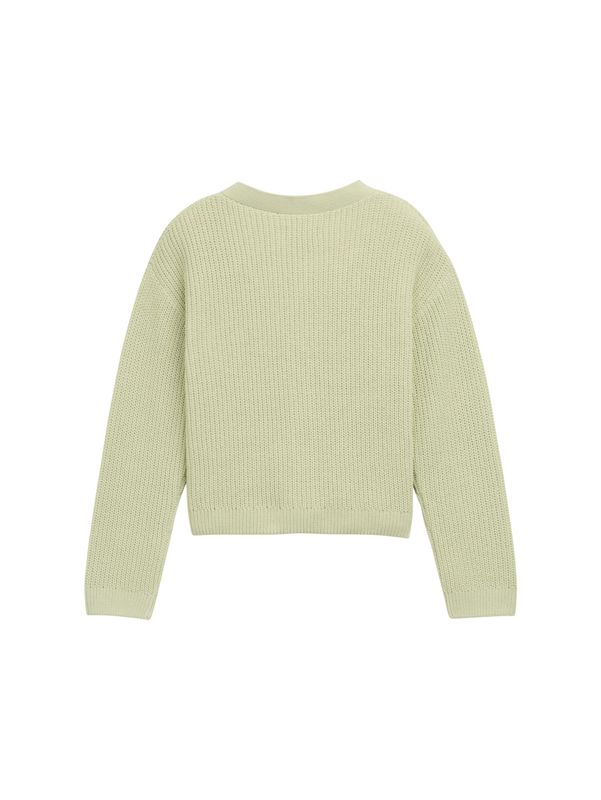 Cropped Cardigan mit V-Ausschnitt