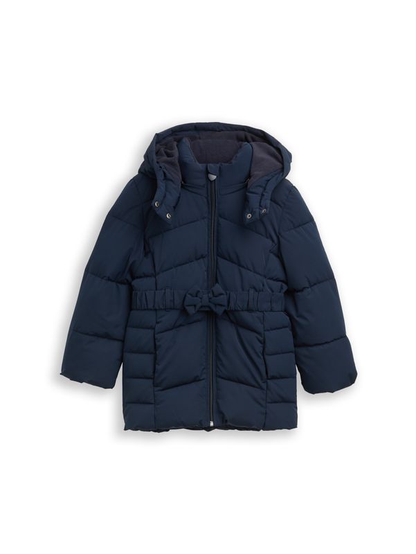 Puffer-Mantel mit Gürtel