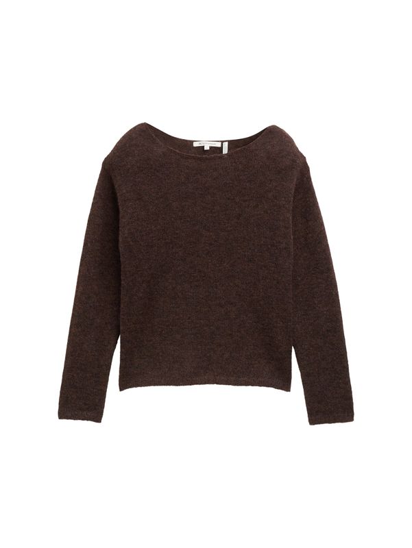 Strickpullover mit U-Boot-Ausschnitt
