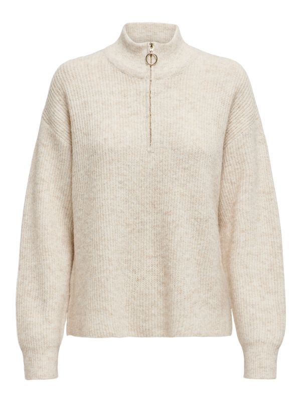 ONLTOKYO SOLID L/S ZIP PULLOVER KNT NOOS