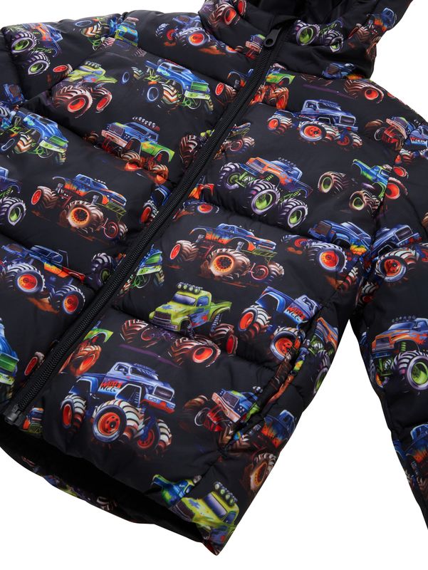 Puffer-Jacke mit Allover-Print