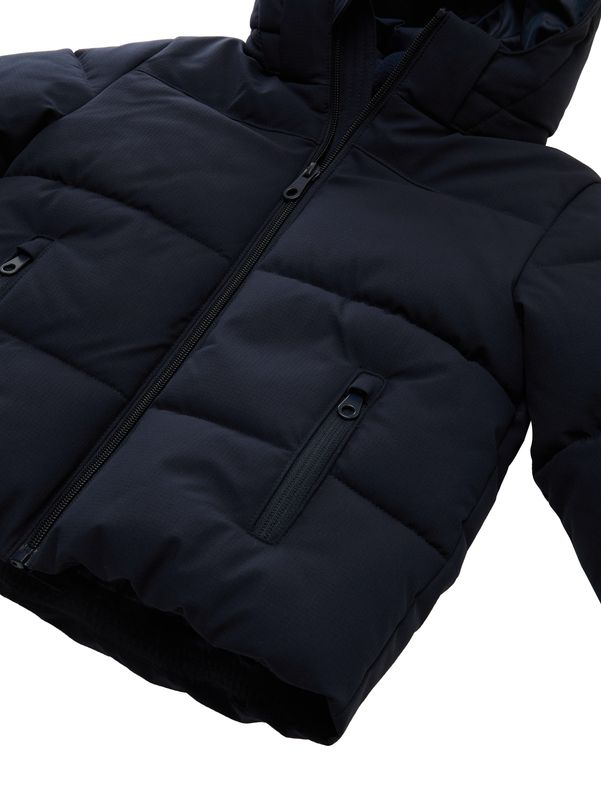 Puffer-Jacke mit abnehmbarer Kapuze