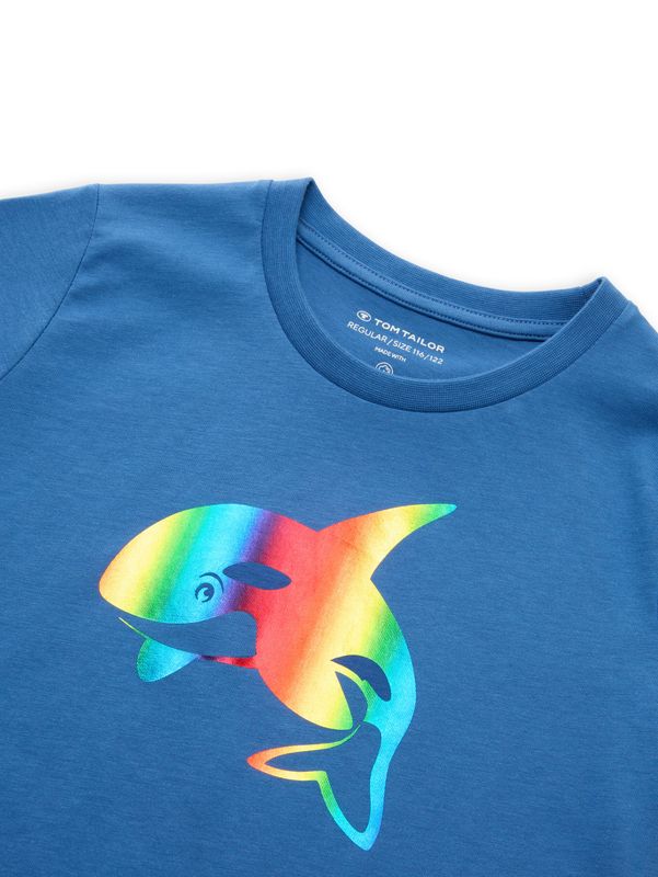 T-Shirt mit Folien-Print