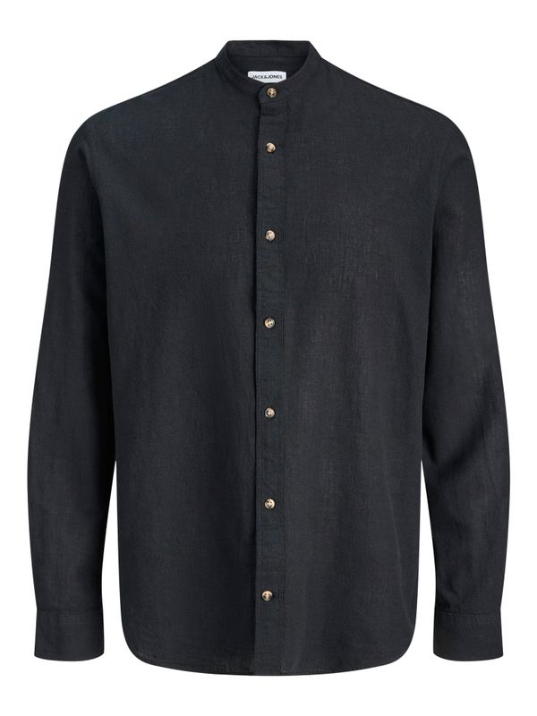 JJESUMMER LINEN BLEND BAND SHIRT L/S SN