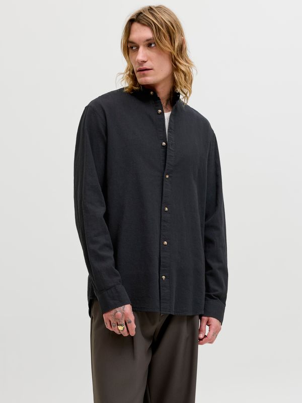 JJESUMMER LINEN BLEND BAND SHIRT L/S SN