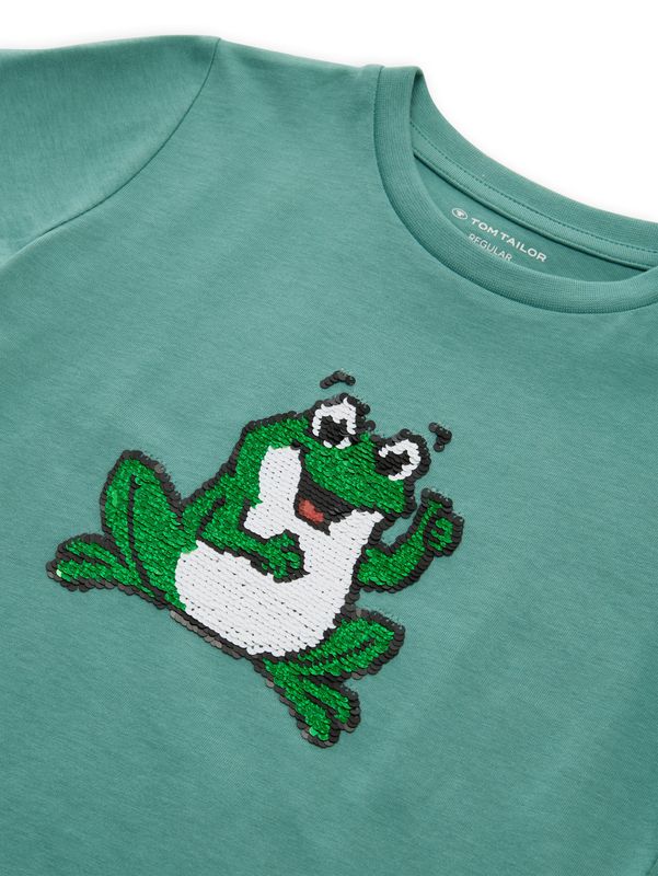 T-Shirt mit Wendepailletten