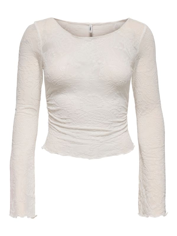 ONLVINNIE L/S BOATNECK RUCHING TOP JRS