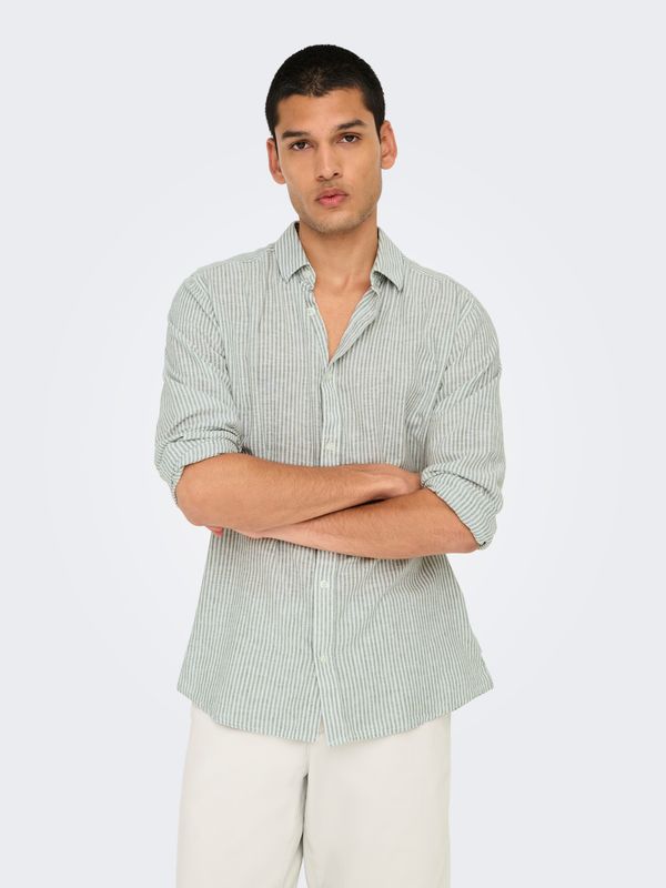 ONSCAIDEN LIFE LS STRIPE LINEN NOOS