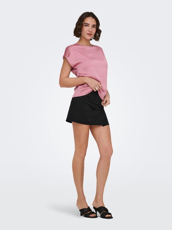 ONLLIEKE S/S SATIN MIX TOP WVN NOOS