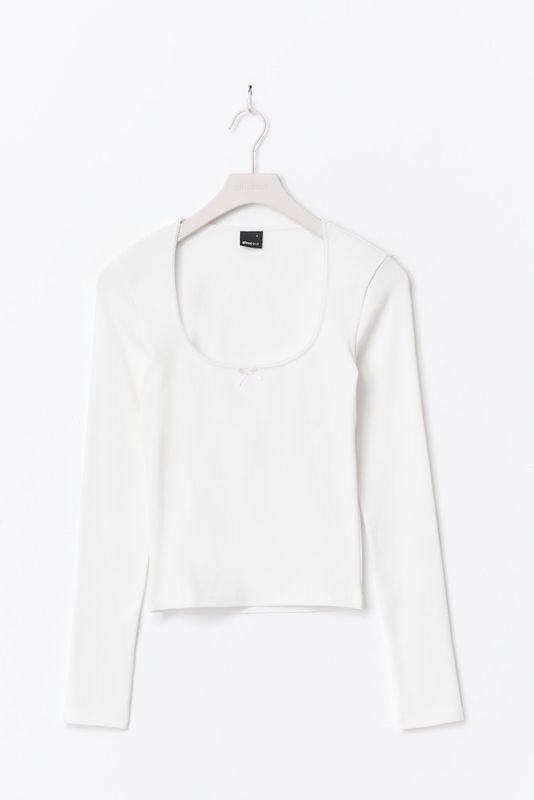 Tight rib long sleeve top