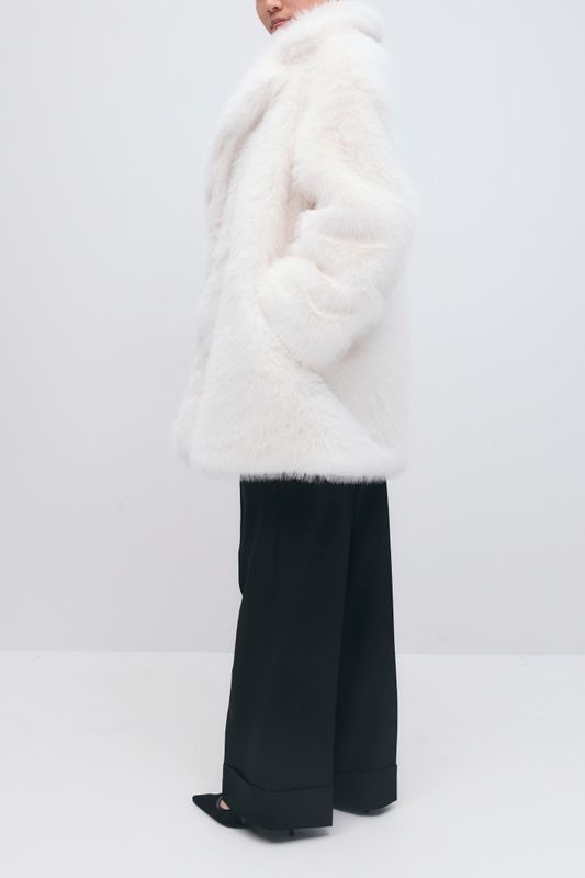 Faux fur mid coat