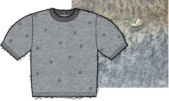 Rhinestone knittes Top